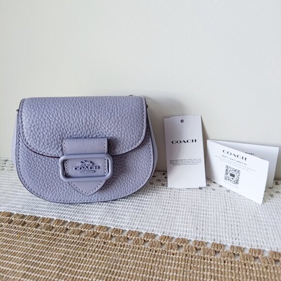 Coach Light Purple Leather Crossbody Bag - Picture 2 of 12